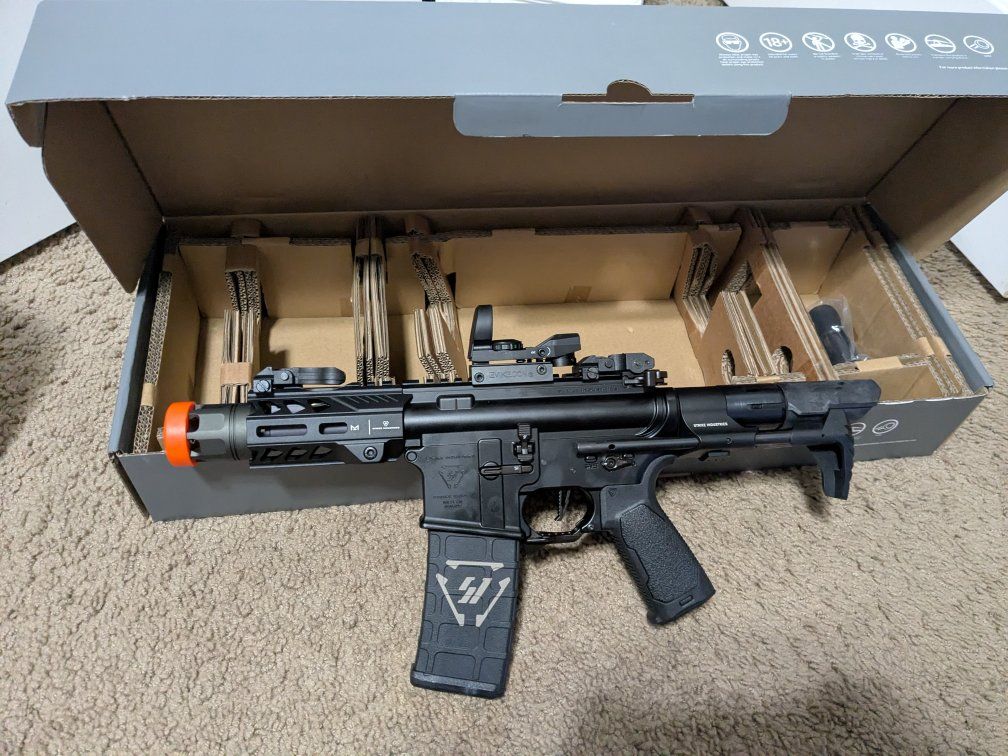 strike industries airsoft m4 pdw brand new in box