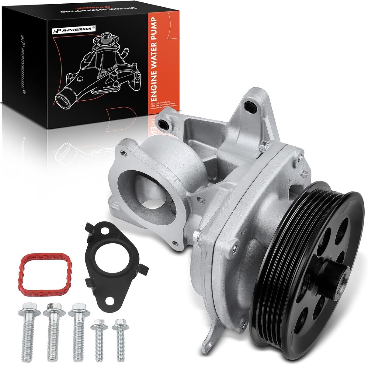 Chevy / Cadilac Engine Water Pump W/Pulley & Gasket & Seal & Bolts