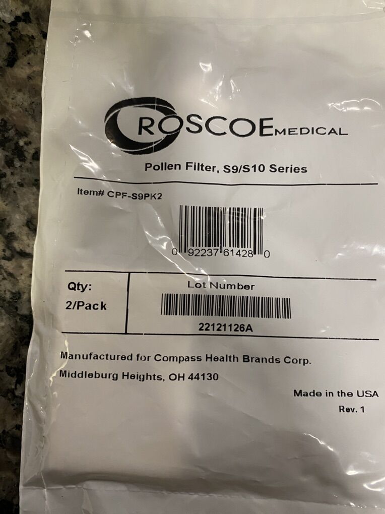 Pollen Filter For CPAP machine