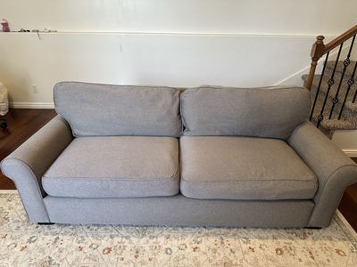 Gray Fabric Couch and Loveseat Set