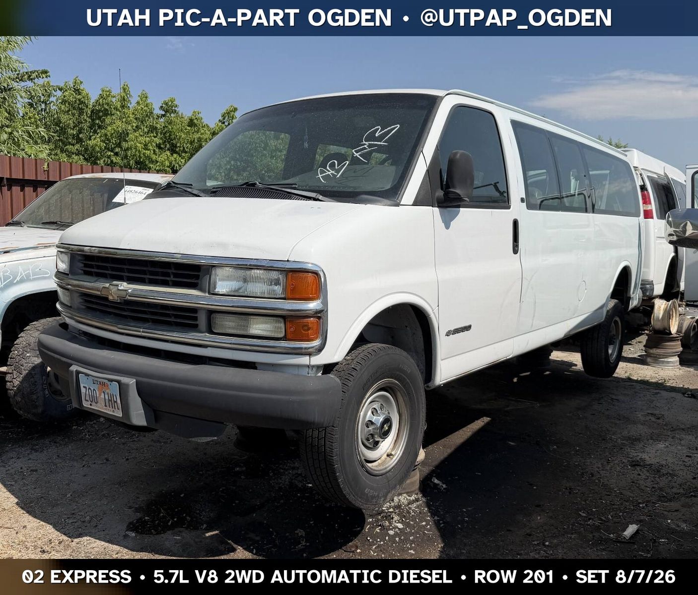 Just In! 2002 Chevrolet Express Parts - UTPAP Ogden
