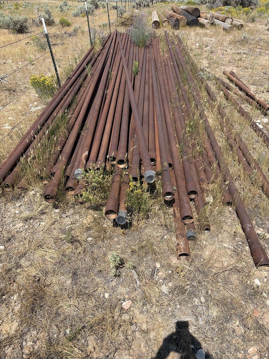 Used Steel Drill Pipe and Sucker Rod Lot