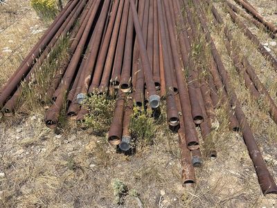 Used Steel Drill Pipe and Sucker Rod Lot