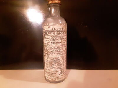 Tuttle's Veterinary Elexer Elixir Vintage Medicine Bottle