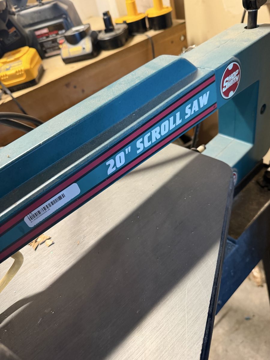 Shopsmith Scrollsaw on stand.
