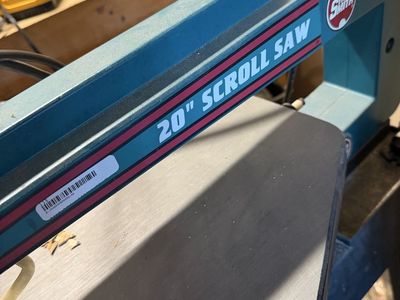 Shopsmith Scrollsaw on stand.