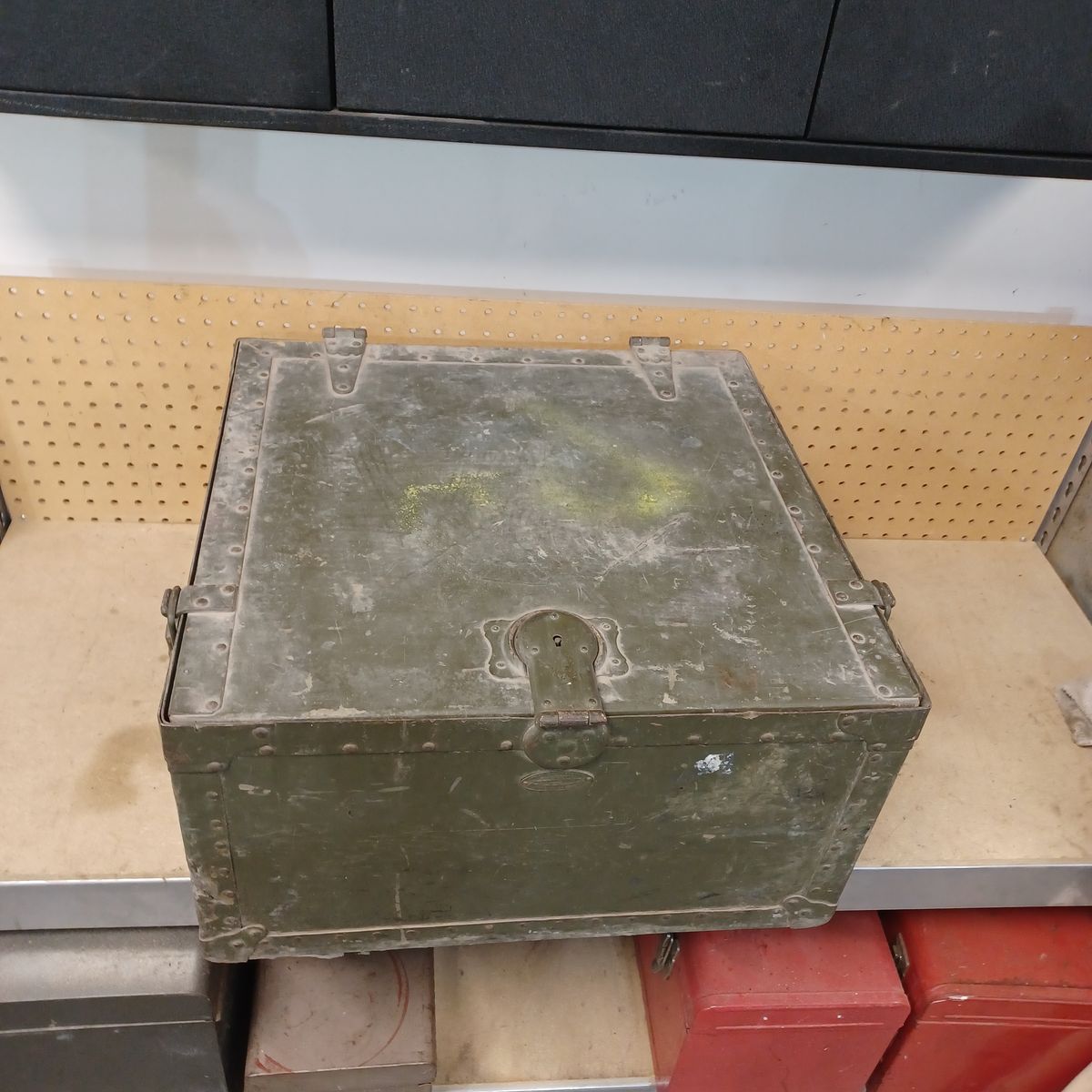 Vintage-antique military trunk