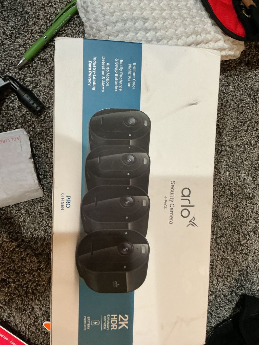 Arlo Pro 5th Gen 2K HDR Security Camera System - Black (4-Pack)