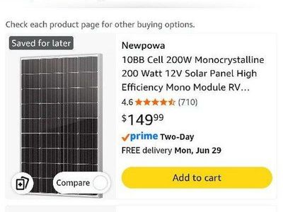 Newpowa 200 W Solar Panel