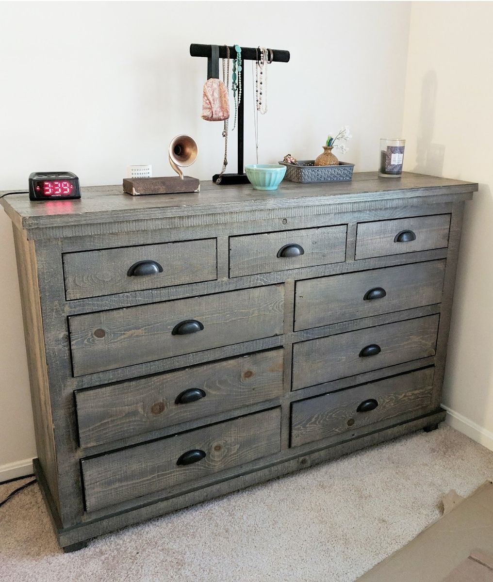 Solid Wood, 9 Drawer Dresser, Willow by Progressive Furniture