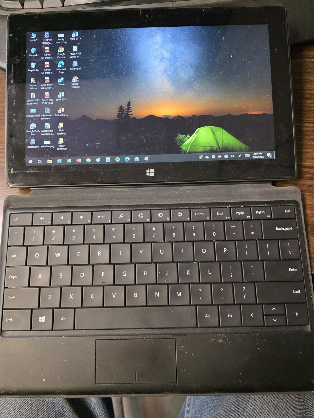 Microsoft surface tablet computer