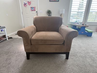 Brown Microfiber Armchair