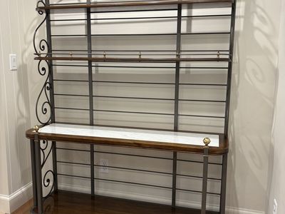 Bakers Rack with Marble Shelf