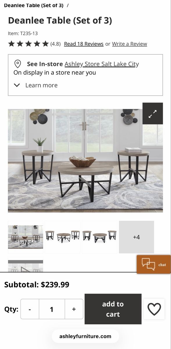 Deanlee Table Set (Set of 3) – Ashley Furniture