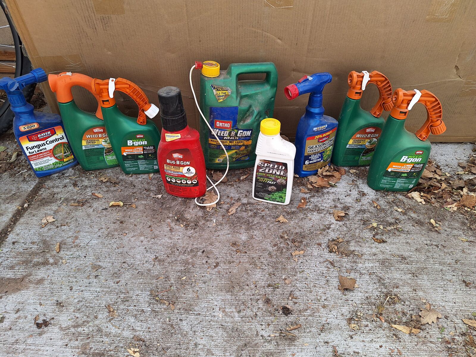 Weed control / Pest control Bottles chemical pesticides herbicides partial to full bottles