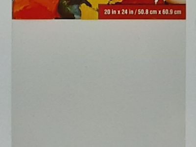 New Artist's Loft 20" x 24" White Level 2 Gallery Wrapped Archival Cotton Canvas -Medium Weight for Acrylic and Oil Paints