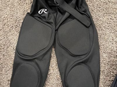Rawlings Black Padded Football Pants with Integrated Belt