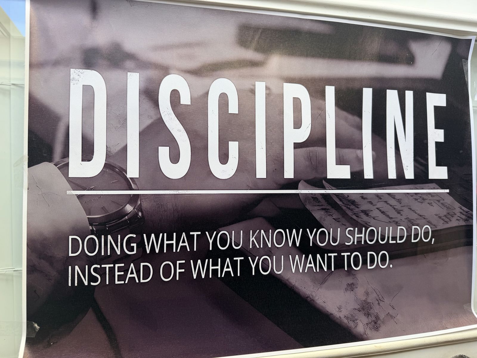 New Inspirational DISCIPLINE Motivational Poster Wall Art 20x20 canvas print