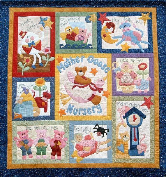 Mother Goose Nursery Rhymes Quilt Kit