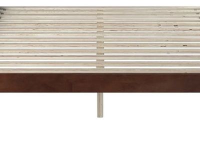 AFI walnut open end queen bed frame with Wood Slats Support