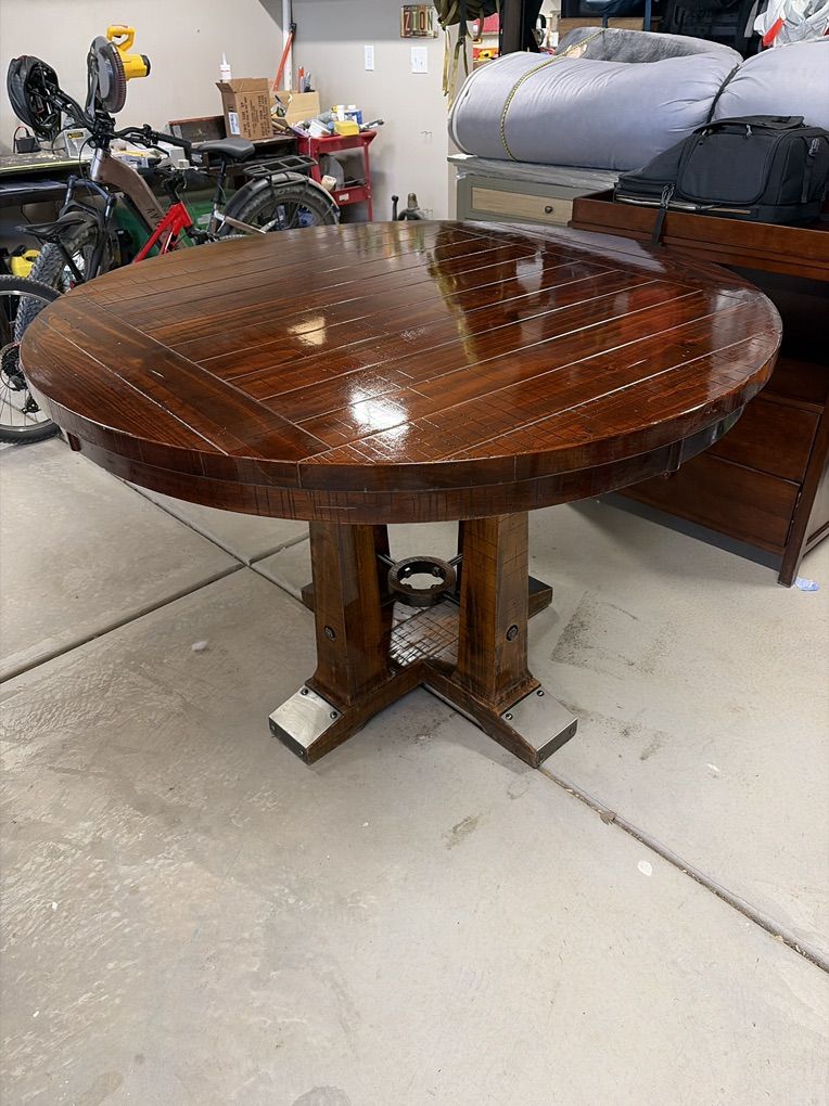 Solid Wood Round Bar Height Table