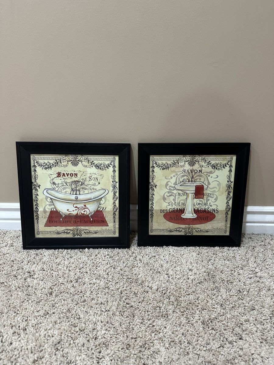 2 Bathroom Decor Frames