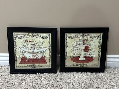 2 Bathroom Decor Frames