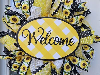 Yellow Welcome Wreath