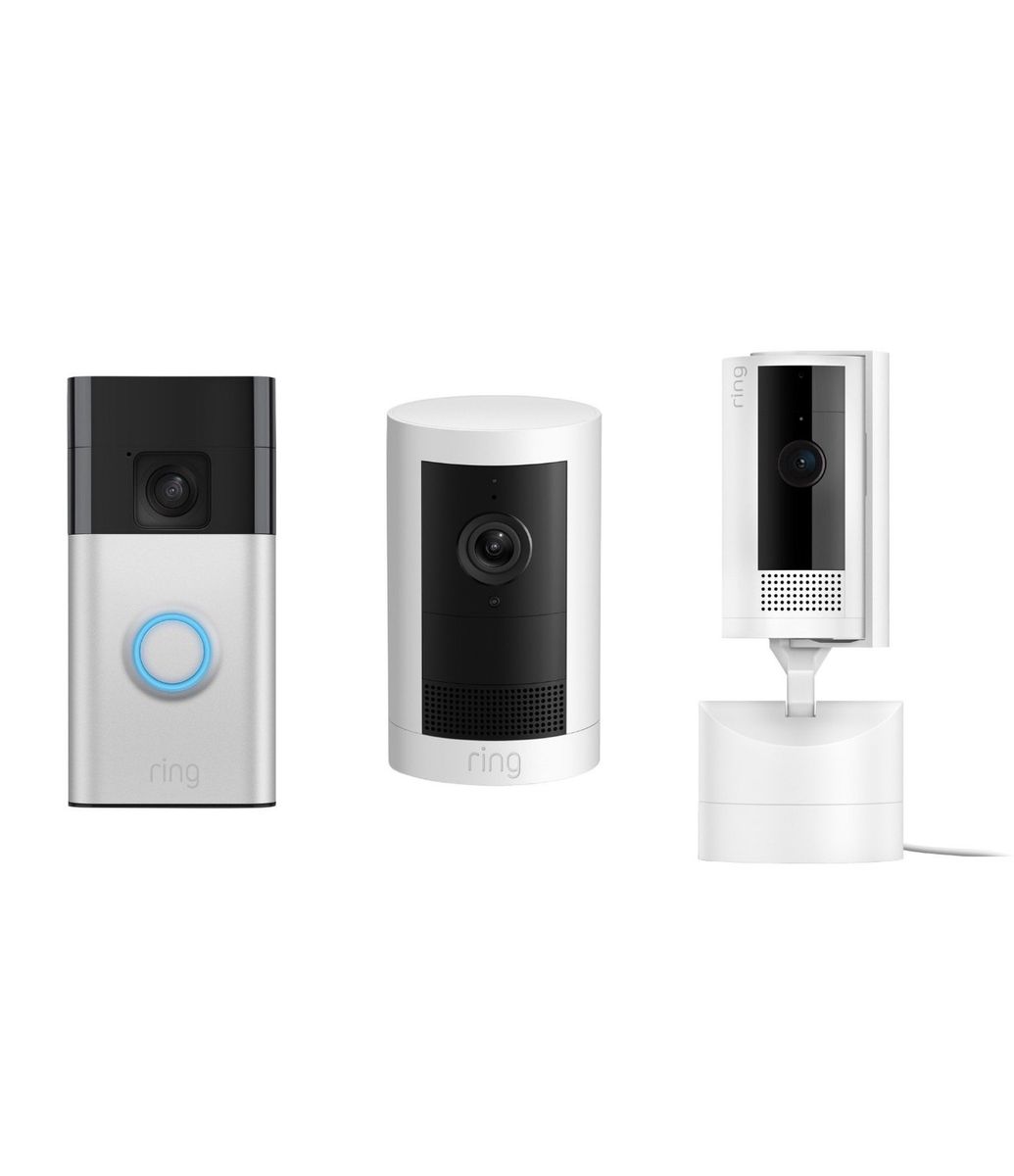 New Ring Whole-Home Camera Kit: Video Doorbell, Outdoor Cam Plus, Pan-Tilt Indoor Cam