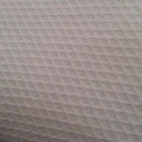 WHITE WAFFLE WEAVE FABRIC...3 YARDS