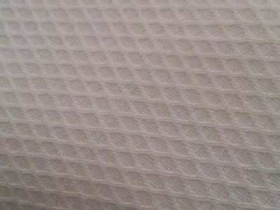 WHITE WAFFLE WEAVE FABRIC...3 YARDS
