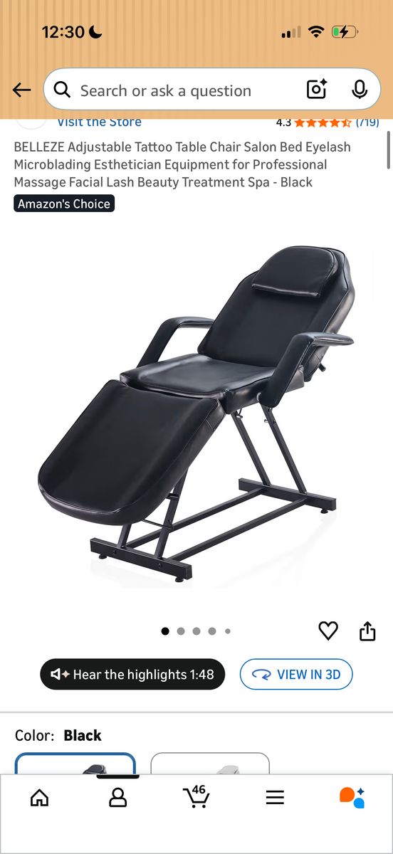 Adjustable Salon Bed