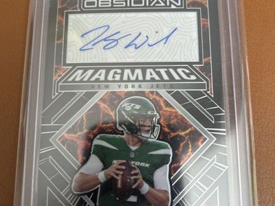 2022 Obsidian Zach Wilson Magmatic 33/49 New York Jets Autographed Football Hand Signed Certified Auto Trading Card BYU Cougars