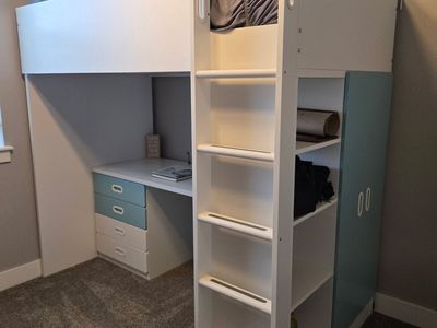 Loft bed with desk