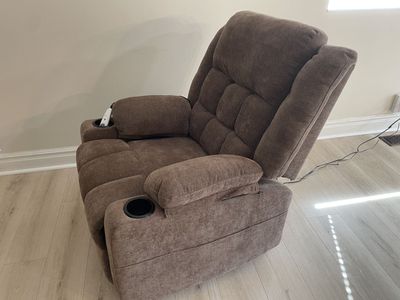 Like New Swivel Recliner, brown with remote and massage