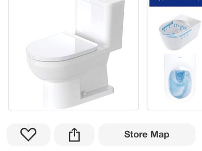 1-Piece 1.28 GPF Single Flush Elongated Toilet