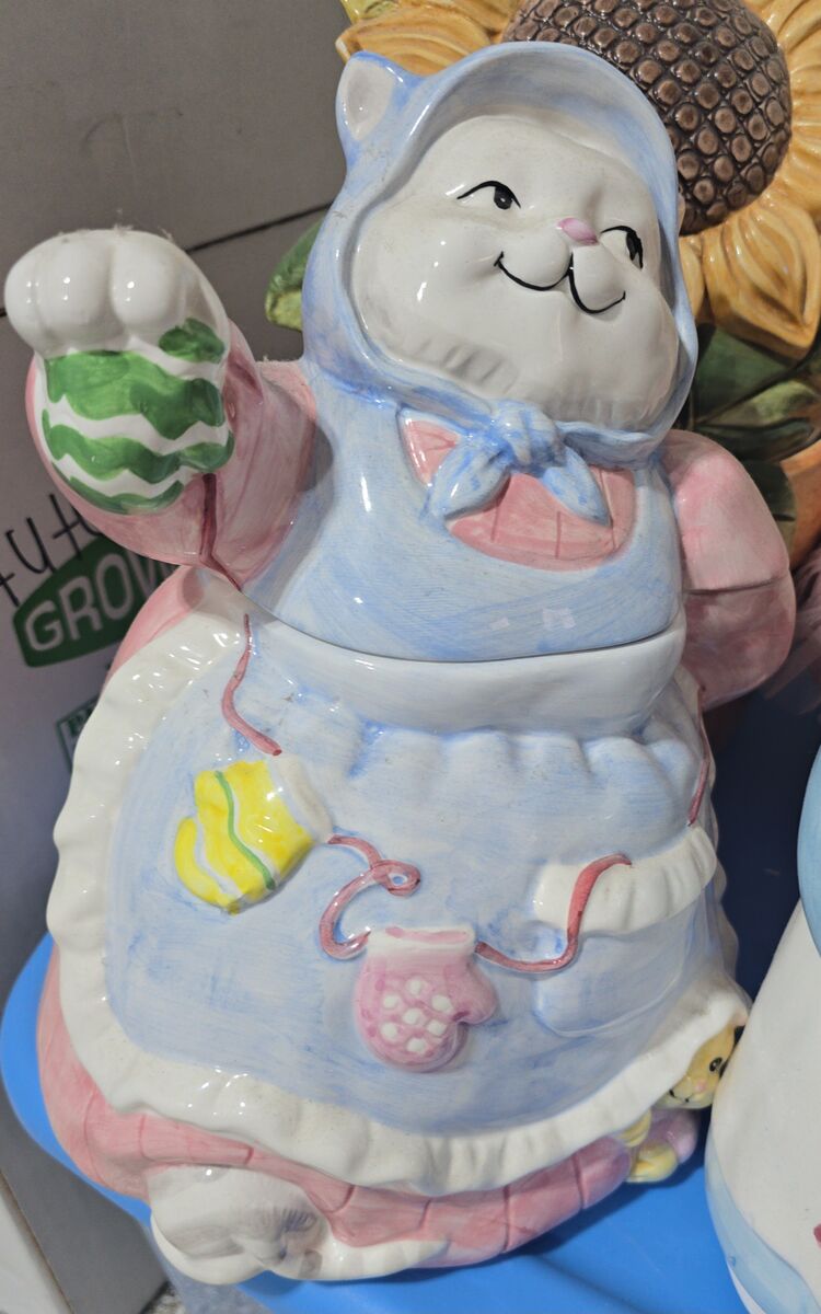 VINTAGE 3 LITTLE KITTENS MITTENS MAMA CAT COOKIE JAR