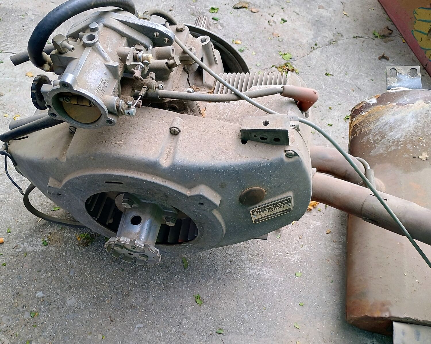 Vintage Evinrude Johnson OMC Engine Snowmobile