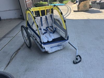 Schwinn Joyrider Bicycle Trailer - Double Child Seat Bike Trailer