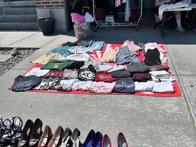 YARD SALE!!!! EVERYTHING MUST GO!! WHIMSY 2000’s WOMENS CLOTHES AND SHOES. KIDS CLOTHING AND TOYS