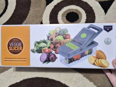 New 14-in-1 Veggie Slicer Multipurpose Vegetable Chopper Dicer Grater Cutter Peeler