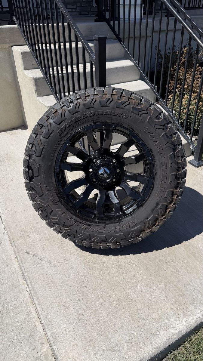 Dodge Ram 3500 Rims and Tires 35/12.50R20 Toyo RT Trail Load E