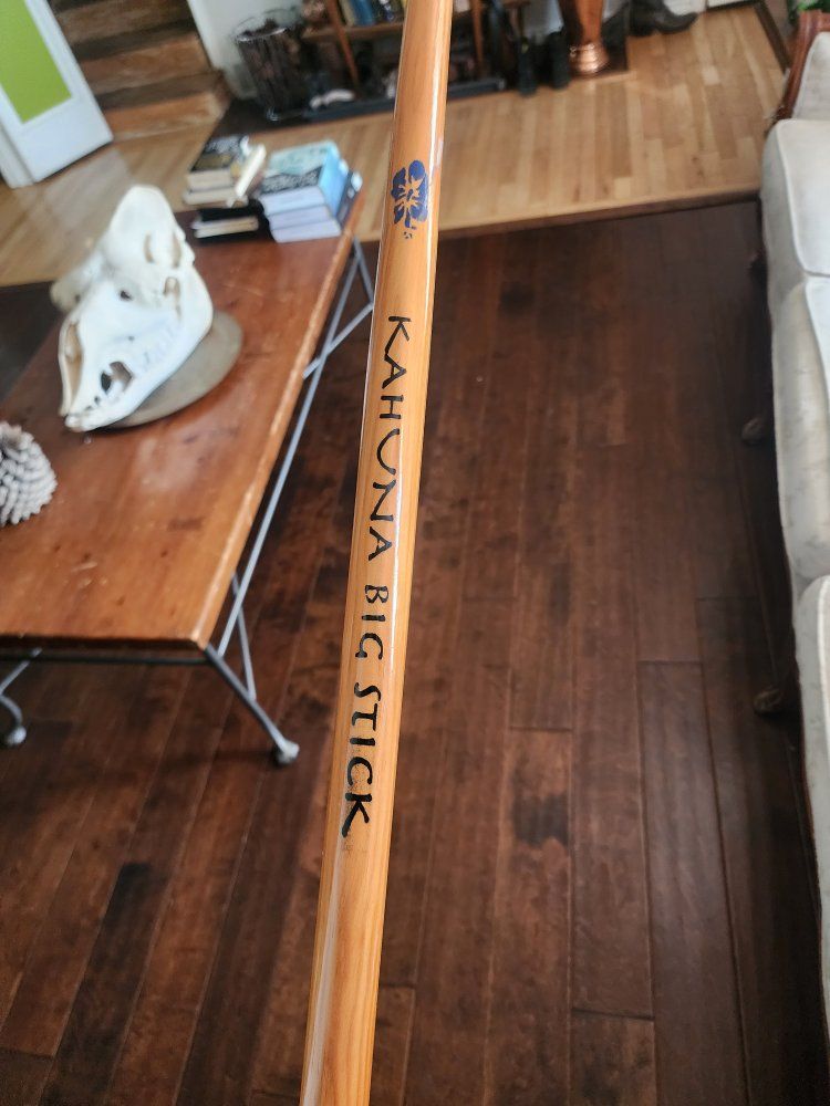 Kahuna Big Stick Bamboo Longboard Skateboard Paddle Pole with Pro Grip