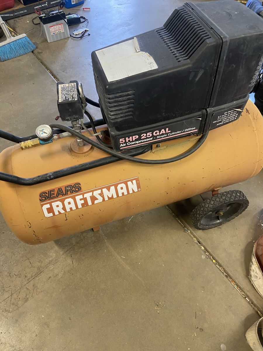 Craftsman 5 horse 25g compressor - needs work