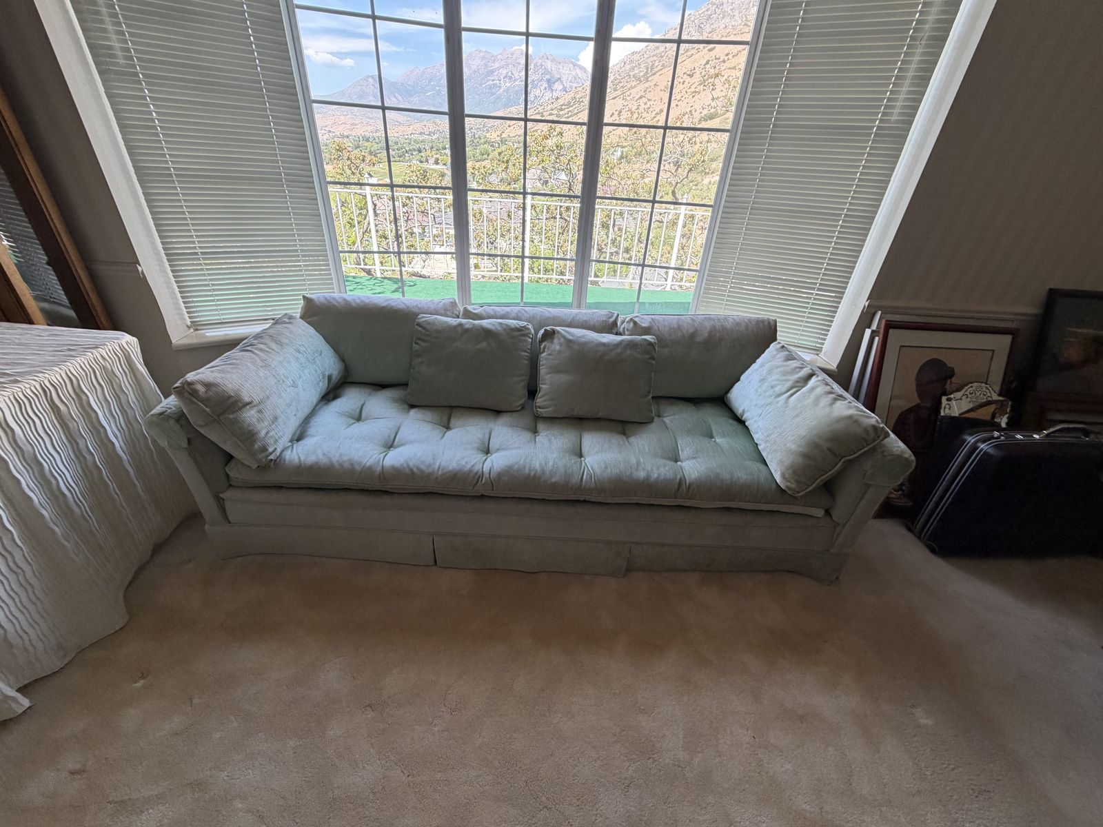 Vintage Schoonbeck Henredon Model 7368 88” Mid-Century Sofa – Mint Green $1250 cash/venmo in Provo 