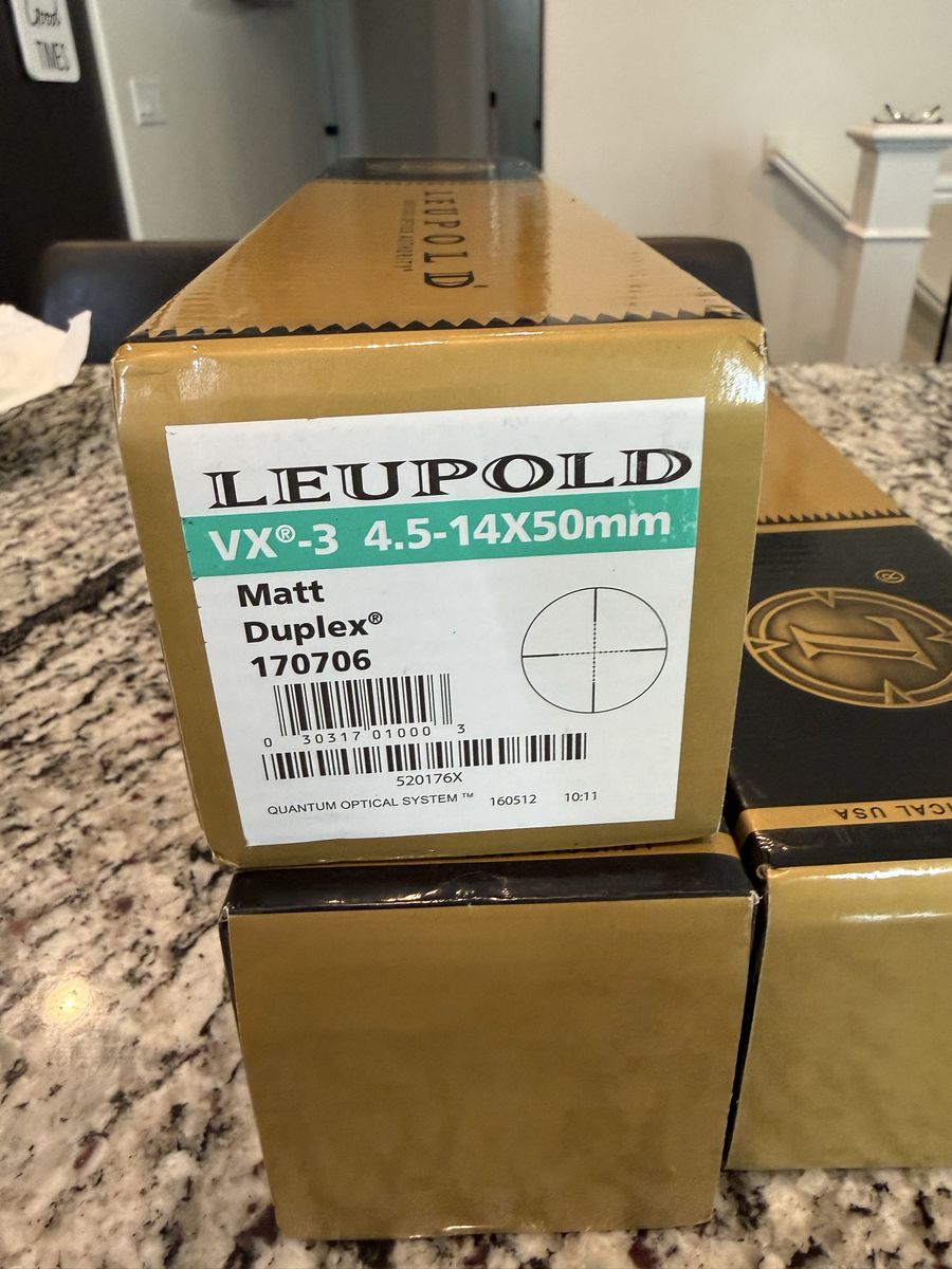 Leupold VX-3 4.5-14x50mm Rifle Scope Matte Duplex Reticle 170706