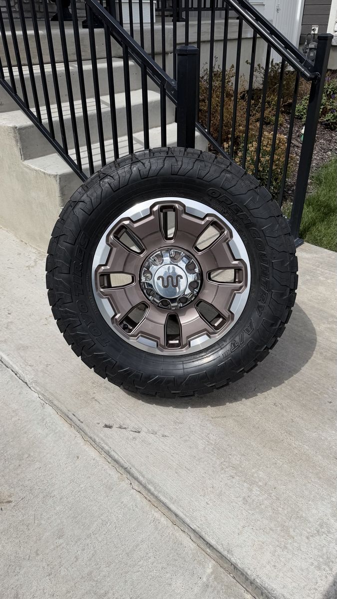 Ford F350 King Ranch Rims and Tires 35/12.50R20 Toyo AT3 Load E Like New