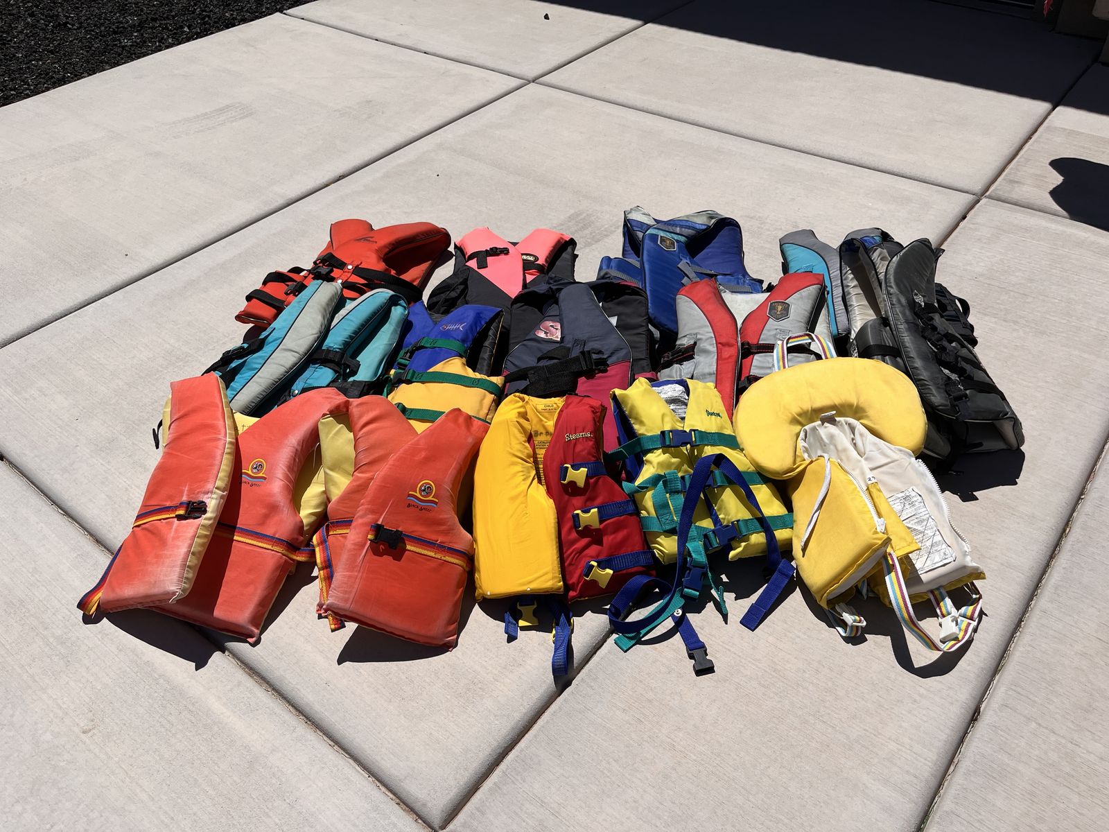 14 Assorted life vests