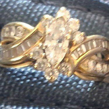 14k marquise wedding or engagement ring