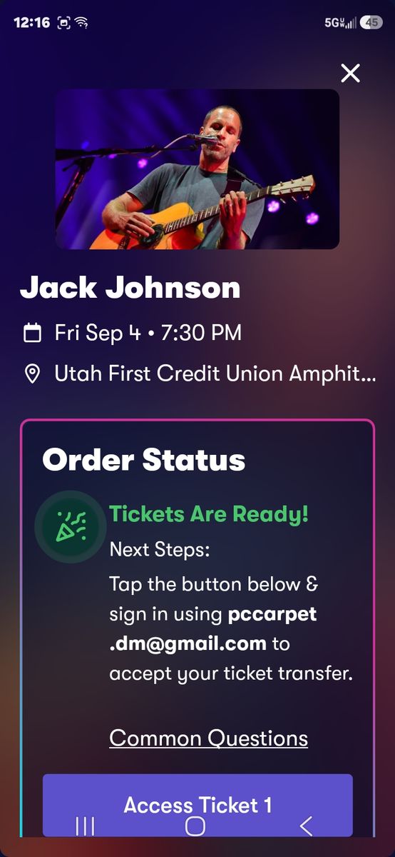 VIP tickets for Jack Jackson